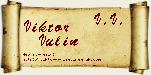 Viktor Vulin vizit kartica